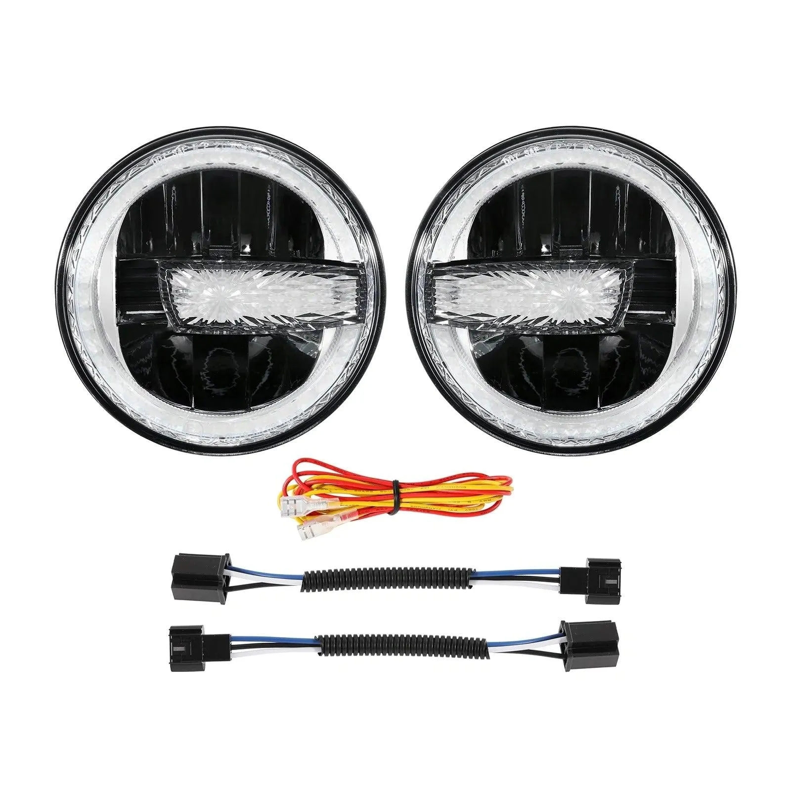 7 Inch 90W 7000Lumens LED Headlights with Halo Ring DRL