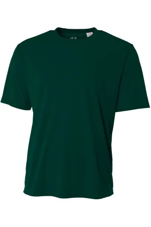 A4 Youth Performance Moisture Wicking Short Sleeve Crewneck T-Shirt - Forest Green