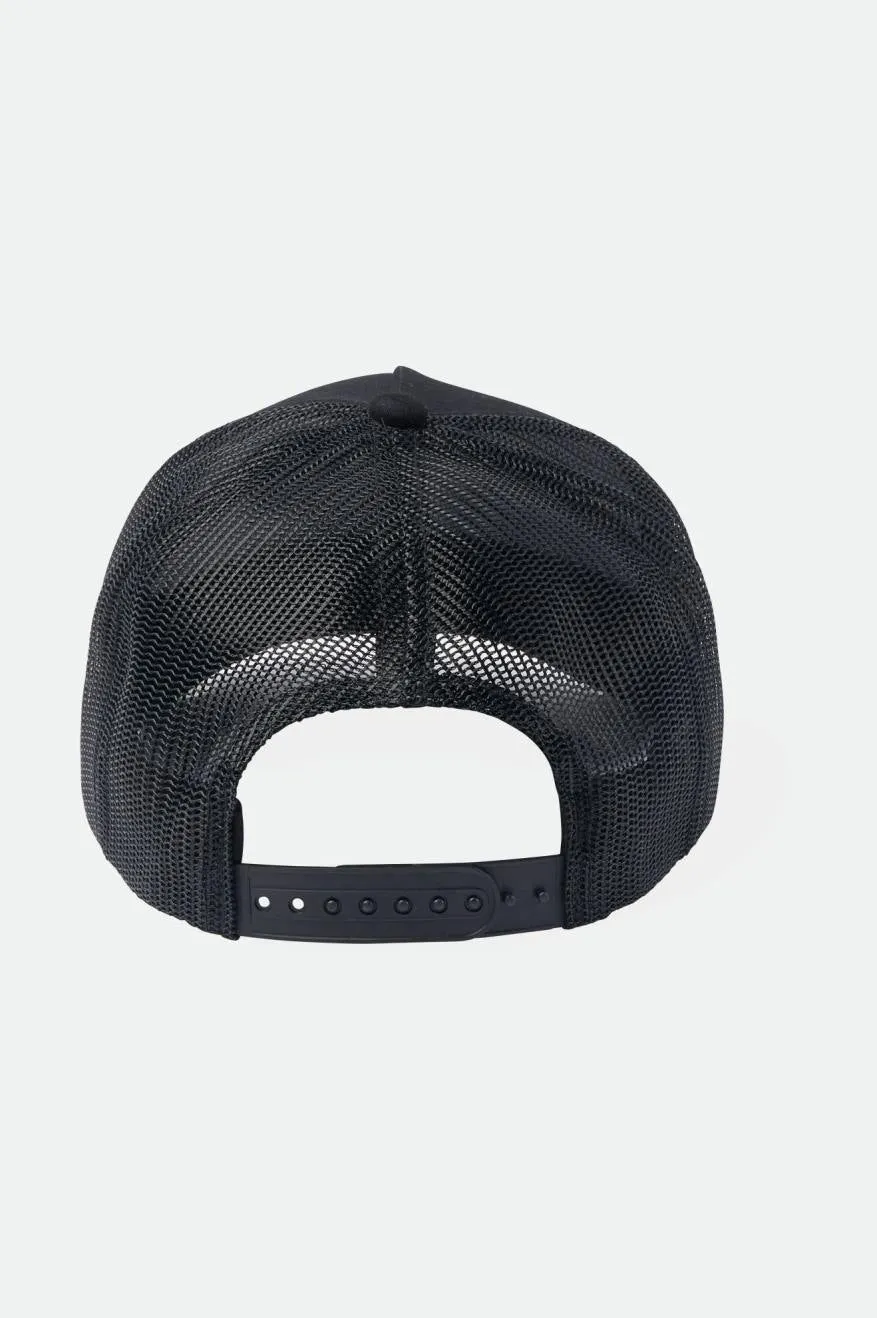 Alpha Block NetPlus Trucker Hat - Black/Black