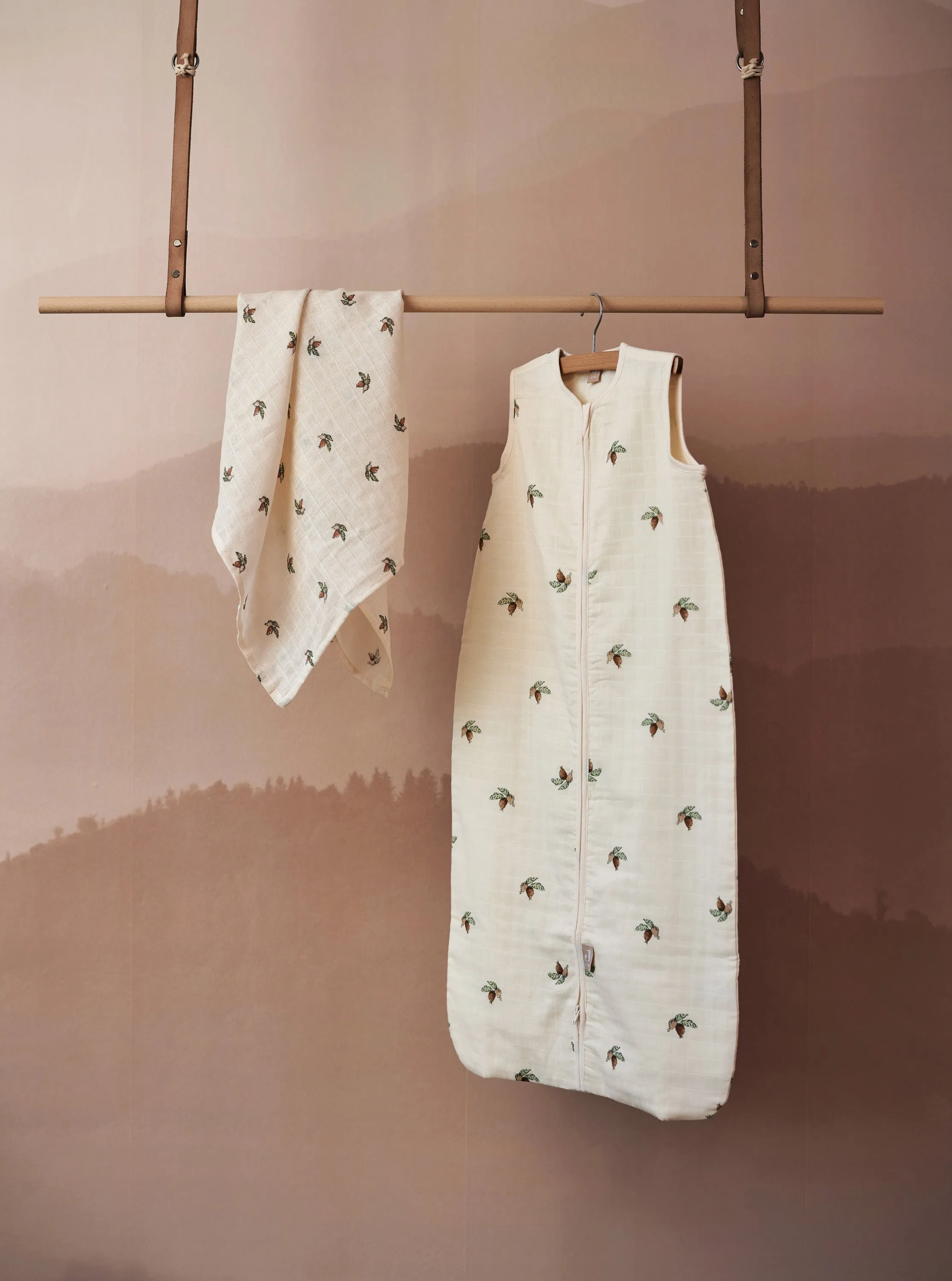 Baby Sleeping Bag Muslin 110cm Rosehip