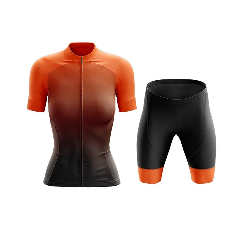 Black to Orange Club Cycling Kit