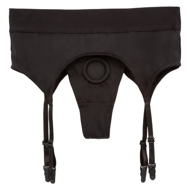 Boundless THONG WITH GARTER BELT 2XL/3XL Strap On Harness Black