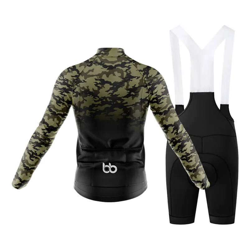 Camouflage Neck Club Cycling Kit (V3) (Green-Black)