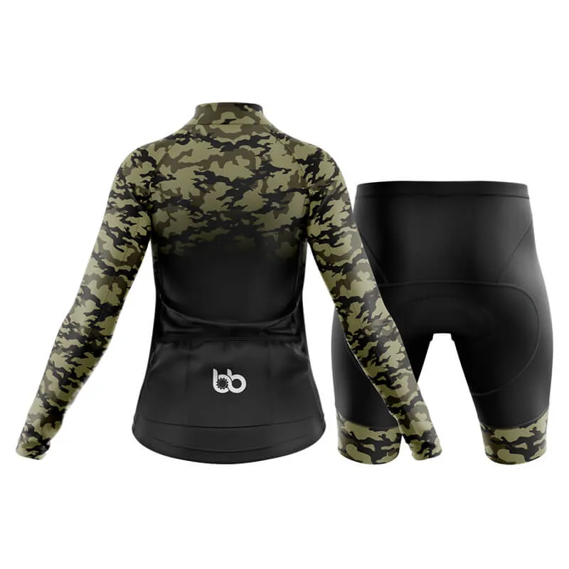 Camouflage Neck Club Cycling Kit (V3) (Green-Black)