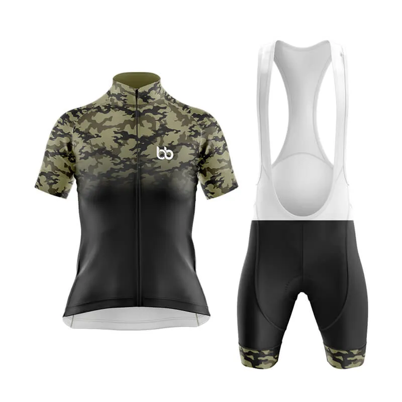 Camouflage Neck Club Cycling Kit (V3) (Green-Black)