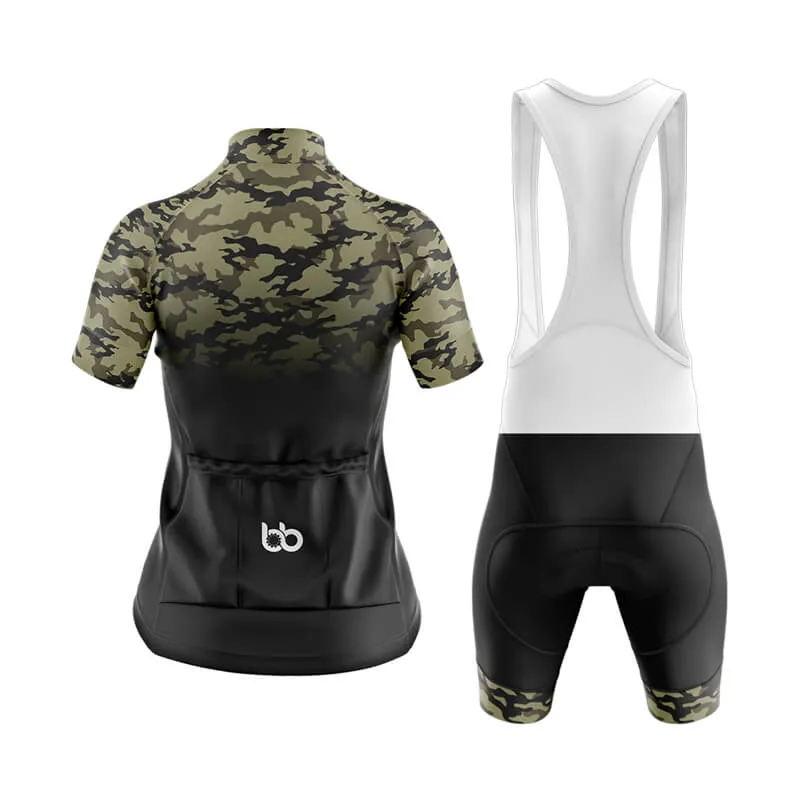 Camouflage Neck Club Cycling Kit (V3) (Green-Black)