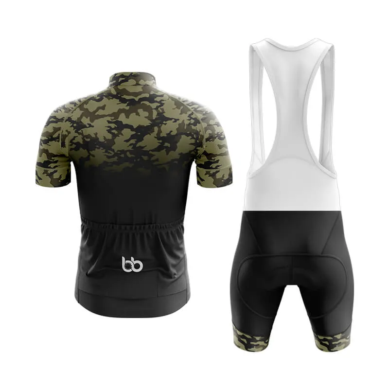 Camouflage Neck Club Cycling Kit (V3) (Green-Black)