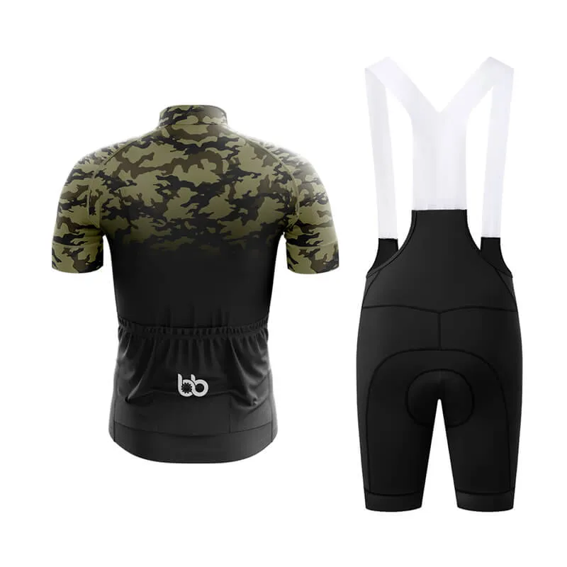 Camouflage Neck Club Cycling Kit (V3) (Green-Black)