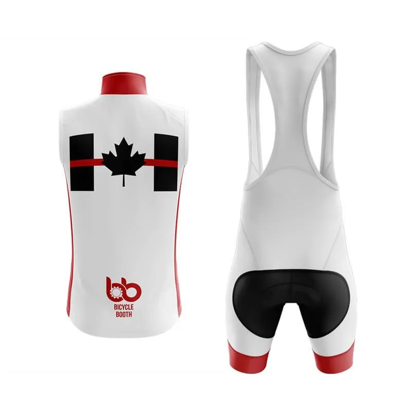 Canada Red Thin Line Club Cycling Kit (White)