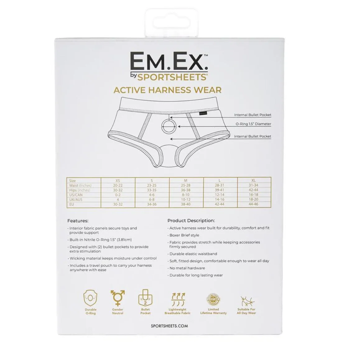 Em. Ex. Fit Active Harness Wear XS