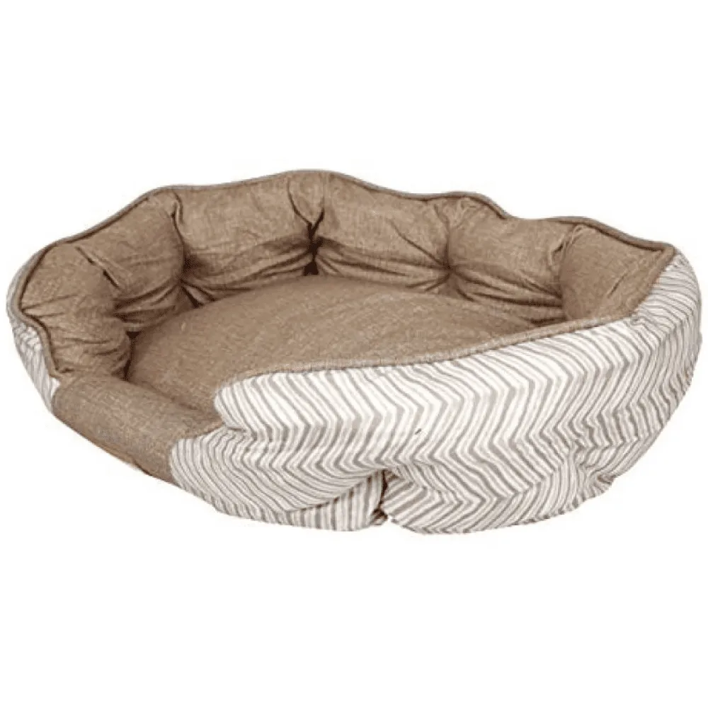 Emily Pets Oval Shaped Bed for Dogs and Cats (Brown)