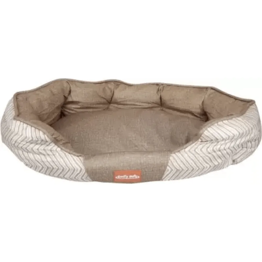 Emily Pets Oval Shaped Bed for Dogs and Cats (Brown)