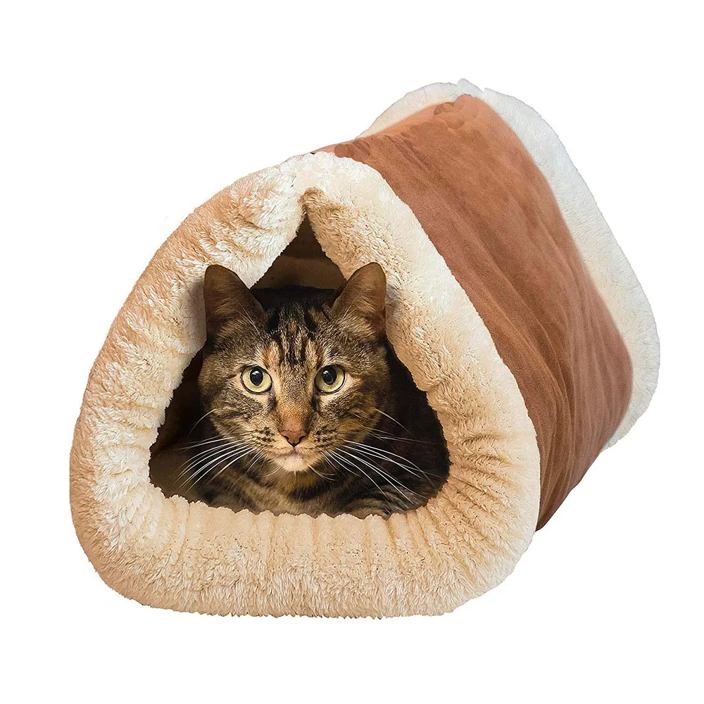 Fluffy's Kozi Pet 2 in 1 Cave Bed for Cats (Brown)