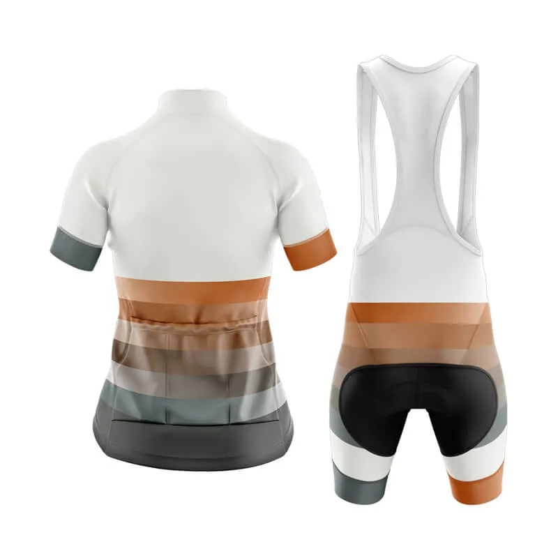 Gradient Frequency Club Cycling Kit (White-Orange-Grey)