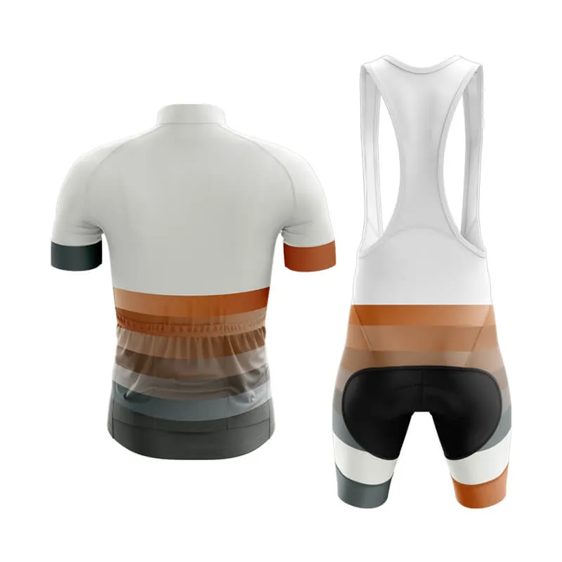 Gradient Frequency Club Cycling Kit (White-Orange-Grey)