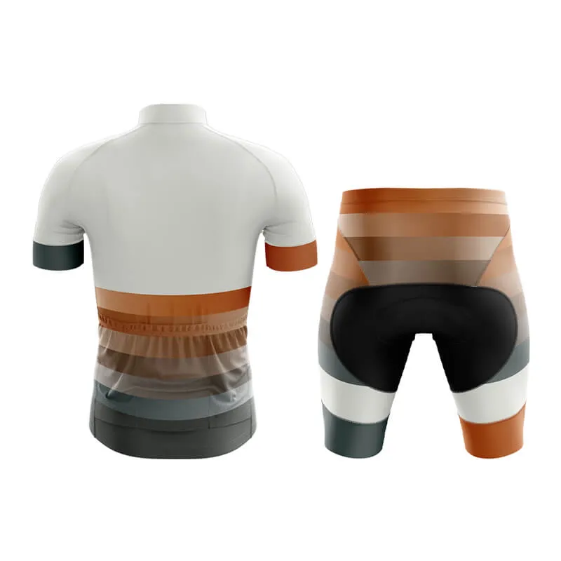 Gradient Frequency Club Cycling Kit (White-Orange-Grey)