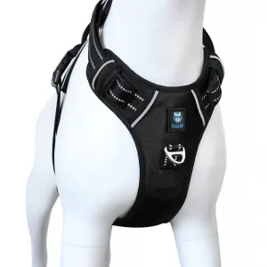 Hank 3M Reflective Harness for Puller Dogs (Black)