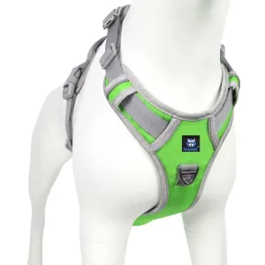 Hank 3M Reflective Harness for Puller Dogs (Grey/Neon Green)