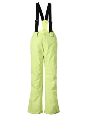 Kids Windproof Yellow Ski Hiking Suspender Snowboard Pants