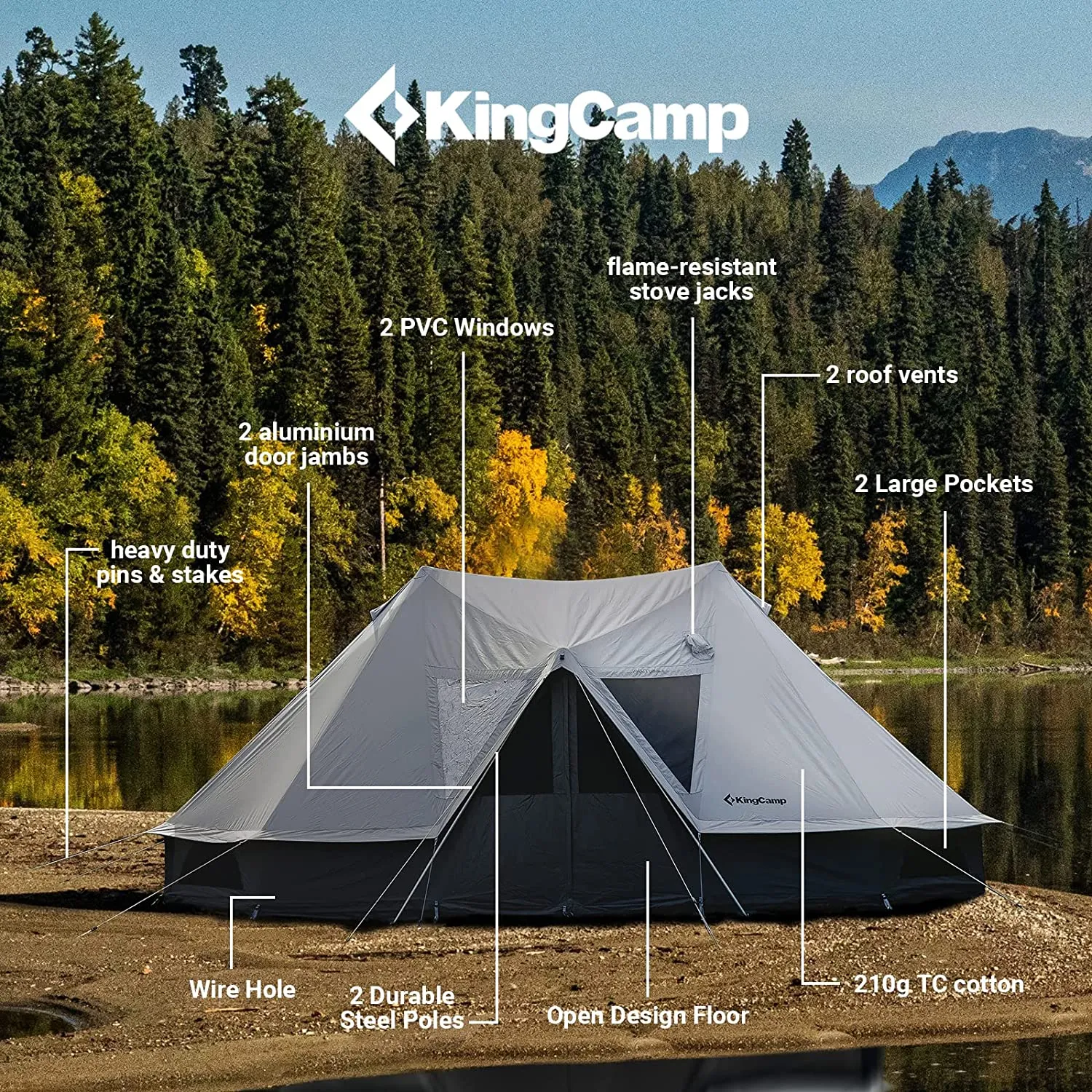 KingCamp Khan Palace Glamping Tent