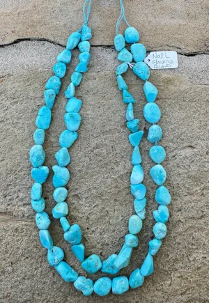 Natural Blue Sleeping Beauty Turquoise (AZ) 13-18mm Nuggets Strands, 15.5 Inch Strand