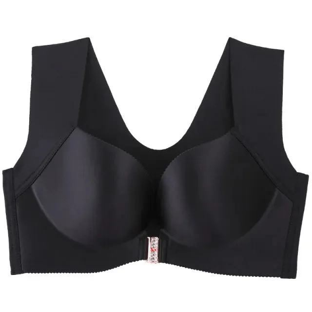 OCW Bra Wireless Jewel Front Buckle Seamless Pad Breathable Enhancing Split Big Size Lingerie