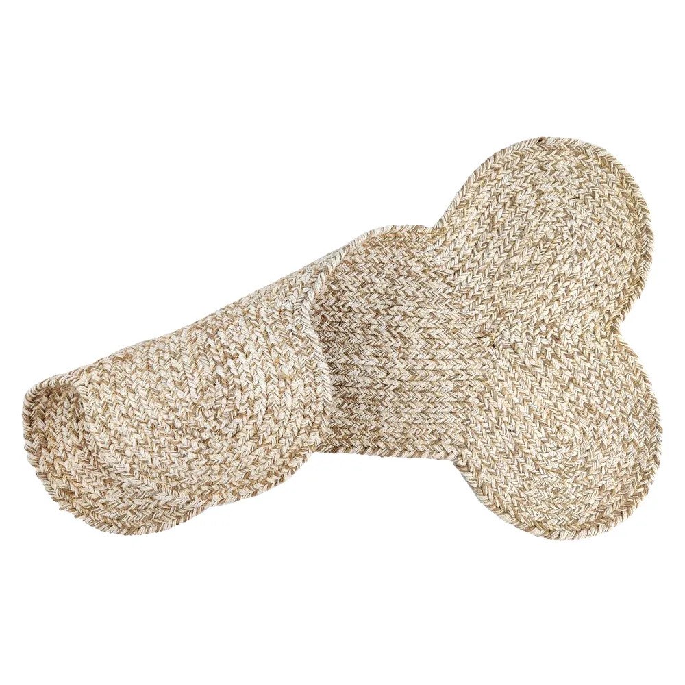 Pawpourri Bone Shaped Jute Mat for Dogs and Cats (Beige)