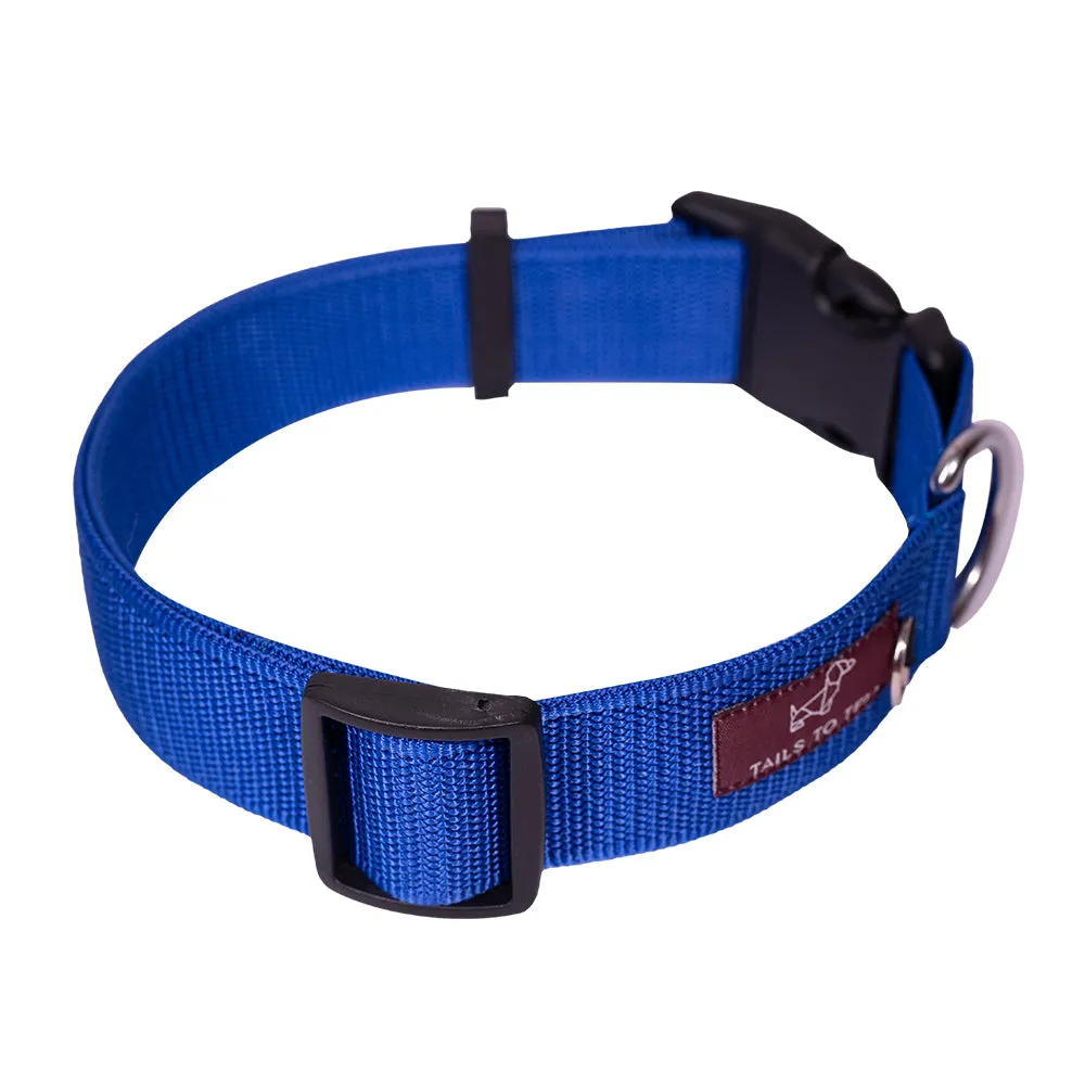 Tails to Tell Polyester Collar for Dogs (Blue)