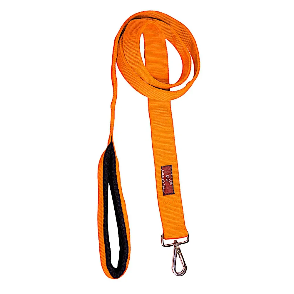 Tails to Tell Tactical Polyester Leash for Dogs (Orange)