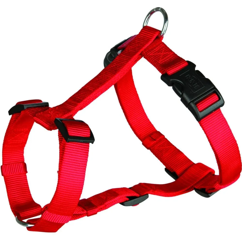 Trixie Classic H Harness, Lead Leash and Collar for Dogs Combo (Red) - M