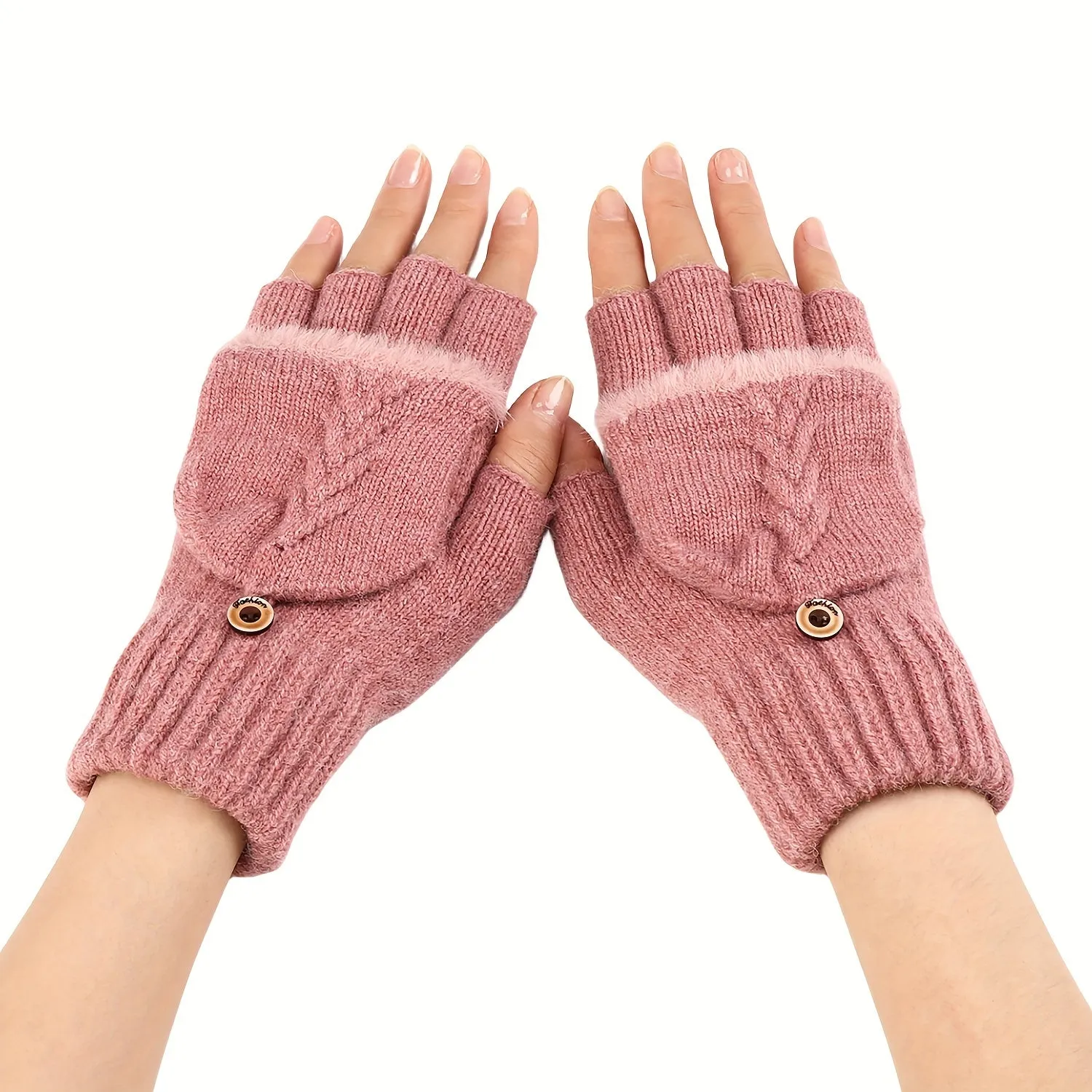 Winter Warmth Short Monochrome Half Finger Knit Gloves - Windproof, Coldproof, Stretchy, Casual, Warm, and Cozy for Women - Perfect for Autumn and Winter Outdoor Activities