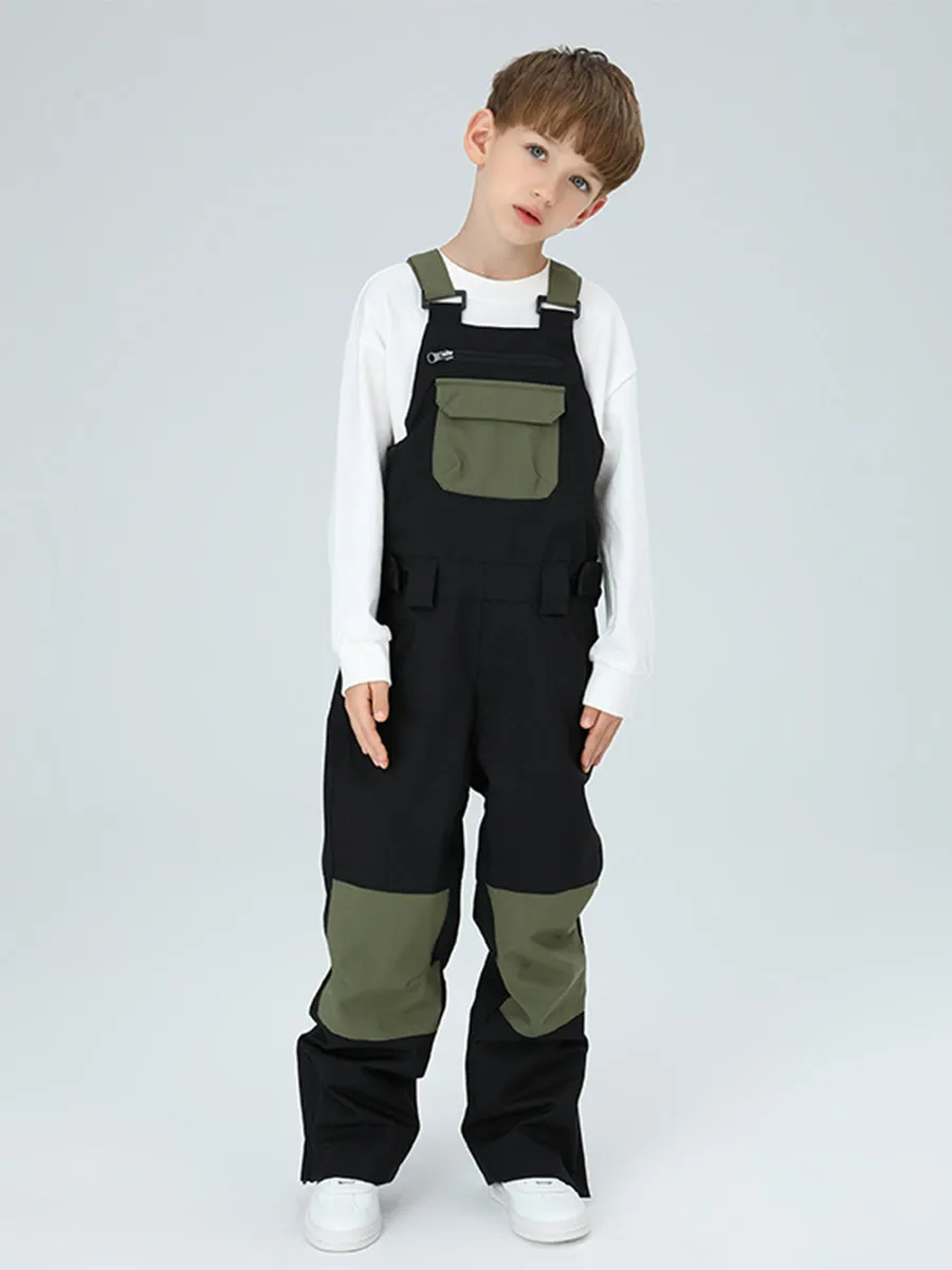 Yeefine Boys Colorblock Ski Overall Bib Pants